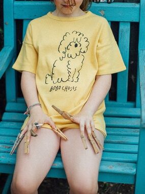 BOBO CHOSES Dog Doodle Tee – Yellow